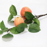 Branche d'Apple Artificielle de 60 cm, Tige de Fruit Artificiel avec Feuilles Vertes pour Arrangement Floral en Vase, Décoration de Table d'Automne, Vente en Gros
