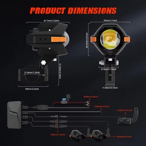 El más nuevo Kit <span class=keywords><strong>de</strong></span> luces para motocicleta, doble Color, haz Alto y Bajo, Flash, luces Led para conducir motocicletas, <span class=keywords><strong>foco</strong></span> - Product Image 6