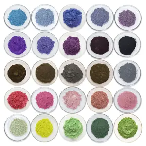 China Kuncai Mica Powder Pigment Suppliers 46 Colours For Epoxy Soap Agent Discount Pearlescent Powder Glitter