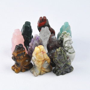 Souvenirs de mariage DIY pour invités – Artisanat en cristal naturel : Petit dragon, pierre de sang, <span class=keywords><strong>loup</strong></span> – Cadeau pour homme – Objets artisanaux en cristal - Product Image 3