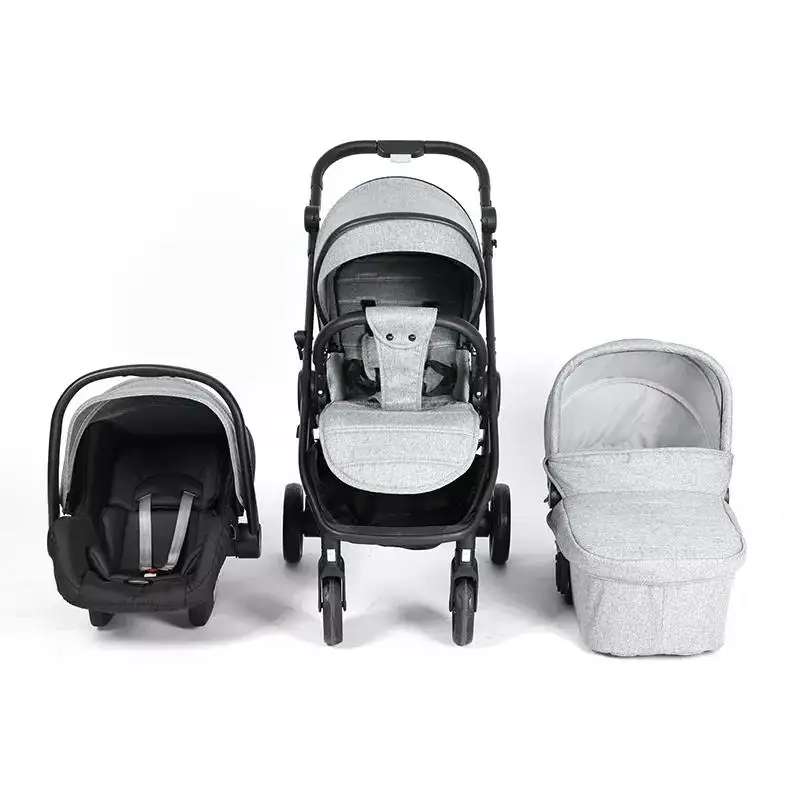 Poussette 3 en 1 pour bébé, panier de couchage pour nouveau-né, balançoire, chariot pliable pour bébé