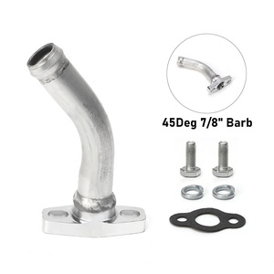 Brida de drenaje de turbina de 45 grados con conexión de 7/8 pulgadas de aleación de aluminio para GT25R GT28R GT30R GT35R - Product Image 3