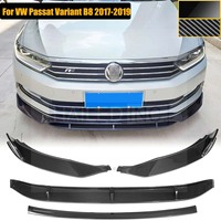 HAILED 4PCS Pare-chocs Avant Lèvre Splitter Spoiler pour VW Passat Variant B8 2017-2022 Protecteur Corps Kit Accessoires De Voiture Noir