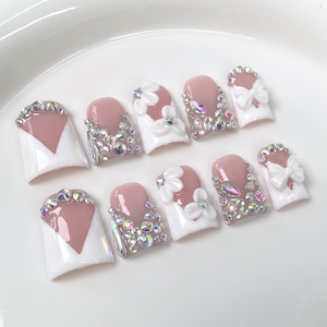 <span class=keywords><strong>Uñas</strong></span> postizas acrílicas 3D hechas a mano, con diseño de pato, de cobertura completa, para aplicación en dedos - Venta al por mayor (10 unidades) - Product Image 5