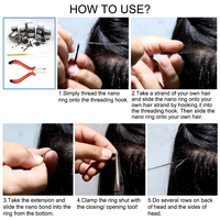 Neue benutzer definierte 1000PCS/500pcs Multi Color Nano Silikon gefütterte Micro Rings Perlen für Haar verlängerungen