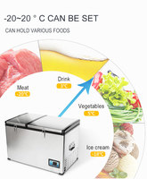 Réfrigérateur de présentation de légumes Alpicool 125L, congélateur portable 12V DC à compresseur, réfrigérateur extérieur OEM/ODM
