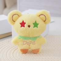 Boneka Beruang Bordir Lucu, Mainan Plush Isi Kapas PP Lembut, Gantungan Kunci Ransel Beruang, Desain Kustom, Dekorasi Beruang Mini, Hadiah Promosi