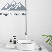 Robinet de salle de bain en laiton Wayon, robinet de lavabo à poignée unique, vente chaude, luxe moderne, goutte d'eau suspendue, montage sur plan, sans contact