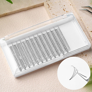 Offre Spéciale Cils préfaits souples 3D 5D 6D 7D 9D Easy Fan à trois pointes et tige <span class=keywords><strong>courte</strong></span> - Product Image 1