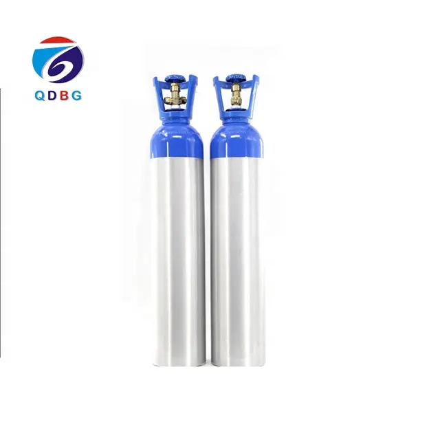 QDBG tabung Gas Cina Aluminium tekanan tinggi 12L silinder Gas CO2 kelas makanan untuk mesin Soda