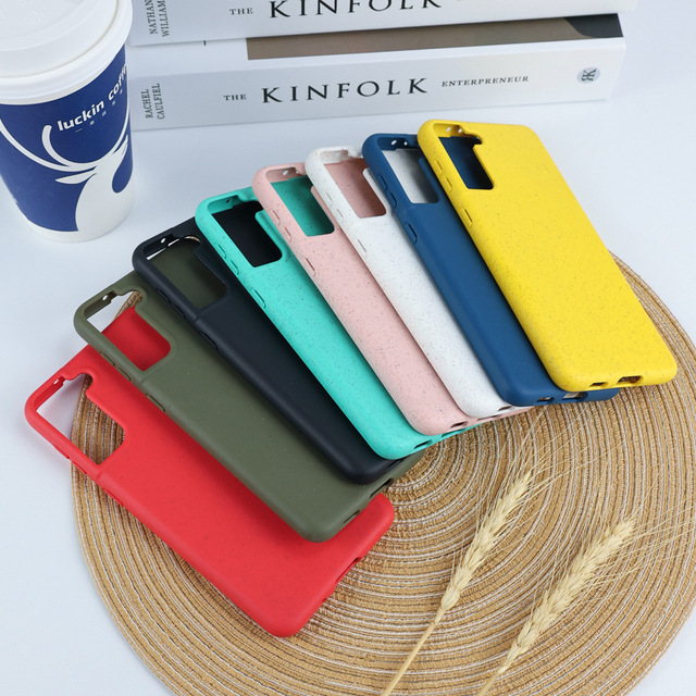 Eco-Friendly Biodegradable Wheat Straw Recycled Shockproof Phone Case for for S24/S25/S23 Ultra/A05/A16/A56 Mobile