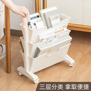 Office Organizer Plastic Storage Drawer Cart With Wheels 3 Tier Rectangle Standing Type 20-35L Capacity Easy To Move - Product Image 3