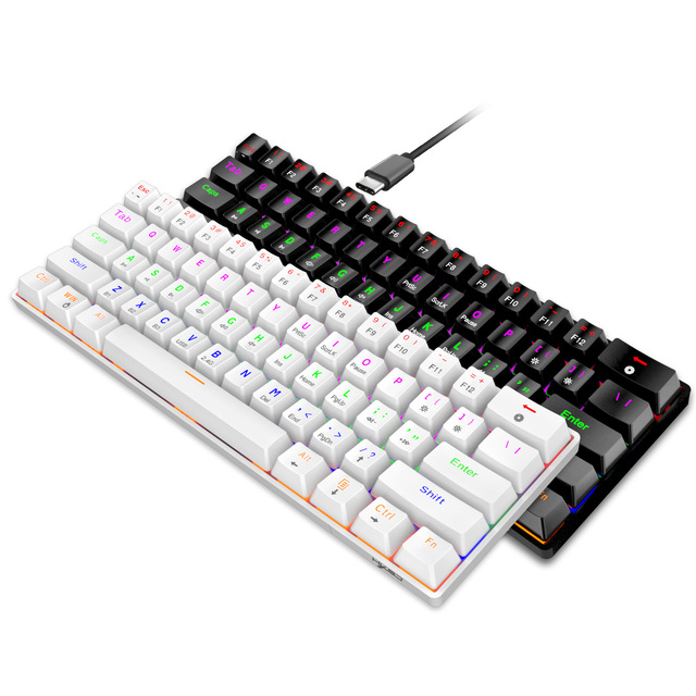 61 Keys L800 Gaming 3 Mode Wired/2.4G/BT Wireless Membrane Keyboard Stable Connectivity RGB Backlit With 2200mah Lithium Battery