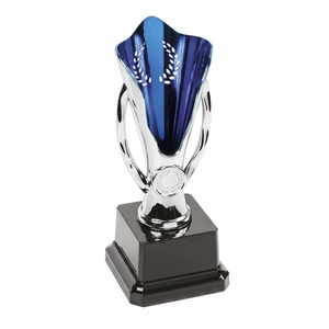 Trofeo Coppa Blu H 220 mm Design Elegante in Vetro - Product Image 2