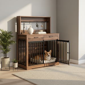 <span class=keywords><strong>La</strong></span> niche pour <span class=keywords><strong>chien</strong></span> en bois massif JX pour l'intérieur offre un espace de vie spacieux et une excellente ventilation. Il peut servir de meuble de rangement - Product Image 2