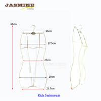 Porte-maillot de bain pour enfants Jasmine, à un seul niveau, en métal doré/or rose, pour garde-robe, balcon, salle de bain, salon, avec attaches
