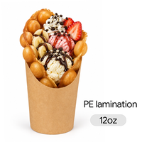 Gobelet à frites en papier kraft de qualité supérieure, jetable et recyclable, gobelet en papier brun pour frites