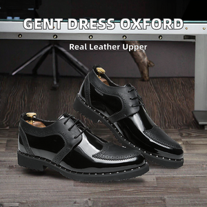 Original Stock Gent Breathable <b>Pointed</b> <b>Toe</b> Slip-On Oxford Men Dress Shoes <b>Flat</b> Fashion Factory Price Spring Summer Autumn - Product Image 2