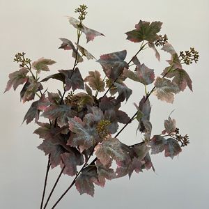 Feuilles artificielles vertes à tige unique, nouveau design, à prix abordable, pour la décoration de la maison ou de mariage - Product Image 4