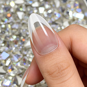<span class=keywords><strong>Faux</strong></span> <span class=keywords><strong>Ongles</strong></span> Super Épais Effet Ombré Style Français 280 Pièces/Boîte 14 Tailles Matériau PMMA à Coller Vente en Gros - Product Image 5