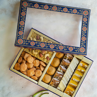 Fabricant chinois de boîtes à baklava personnalisées en gros, emballage en carton rigide avec fenêtre transparente et séparateurs pour boulangerie
