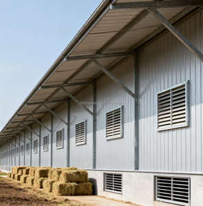 औद्योगिक आधुनिक डिजाइन प्रीफैब्रिकेटेड स्टील संरचना प्रजनन गोदामों पोल्ट्री हाउस पिग फार्महाउस सुअर चिकन हाउस - Product Image 4