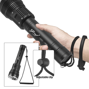 Lampe de poche de plongée avec lanière 100M sous-marine IP68 étanche 15000 Lumens <span class=keywords><strong>Scuba</strong></span> 60W LED torche pêche en mer sous-marin lumière de plongée - Product Image 5