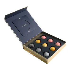 Boîtes d'emballage cadeaux rondes rigides vides, écologiques, biodégradables, pour bombes de <span class=keywords><strong>chocolat</strong></span> chaud, avec fermeture magnétique pour <span class=keywords><strong>chocolat</strong></span> - Product Image 1