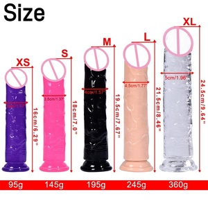 5 Sizes Hand-Free Play Flexible Silicone and TPE <strong>Dildo</strong> Vibrator Strong Suction Cup <strong>Strap</strong>-on - Product Image 2