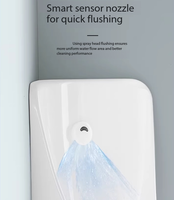 Urinoir mural triangulaire à capteur, chasse d'eau par siphon, design moderne, en céramique, pour usage public et domestique, petits espaces