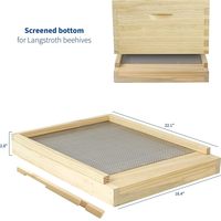Nuevo Tablero Inferior con Rejilla Langstroth de 10 Cuadros con Bandeja para Apicultura, Ayuda a Monitorear los Niveles de Varroa, Aumenta la Ventilación