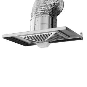 <span class=keywords><strong>Hotte</strong></span> de cuisine murale de type îlot, grande puissance d'aspiration, en acier inoxydable, multi-vitesses, 21m³/min, pour usage résidentiel, avec fonction climatisation - Product Image 2