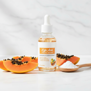 Sérum éclaircissant <span class=keywords><strong>pour</strong></span> le <span class=keywords><strong>visage</strong></span> à l'huile d'acide kojique biologique à base de plantes avec acide hyaluronique et vitamine C, hamamélis et <span class=keywords><strong>aloe</strong></span> <span class=keywords><strong>vera</strong></span> - Product Image 1