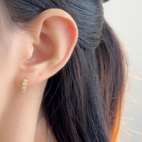 Boucles d'oreilles Dan Jewelry en zircone cubique pour femmes, serties de 5A, plaquées or 18 carats, argent sterling 925, hypoallergéniques