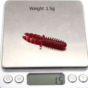 Señuelo de camarón de PVC blando <span class=keywords><strong>Hessen</strong></span> de 5.5cm y 1.5g, señuelo de hundimiento para trucha, lubina, bagre, lucioperca, marlín - Uso en agua dulce y salada - Product Image 4
