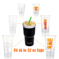 Gobelet isotherme réutilisable en acier inoxydable à double paroi avec logo personnalisé pour camping et café glacé, 16/32 oz