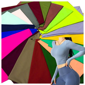 Cotone elasticizzato a 4 vie come 73 poliestere 27 spandex <span class=keywords><strong>tessuto</strong></span> super fine di abbigliamento sportivo ad alta <span class=keywords><strong>elastan</strong></span> con assorbimento dell'umidità - Product Image 1