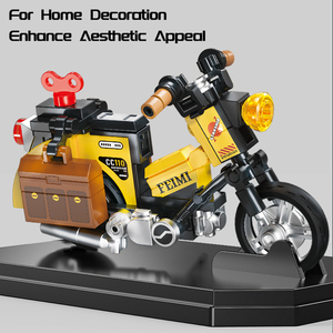 FEIMIBOX FL5486 MINIBIKE Colección de Motocicletas - Baby 110 Bloques de Construcción de Plástico ABS de 86 Piezas, Caja de Exhibición, Regalo para los Amantes de la FL5486 Clásica - Product Image 4