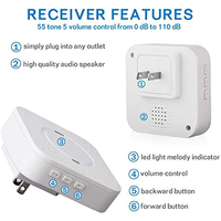 Système d'Appel d'Urgence Sans Fil Daytech ABS 4 Pièces avec Bouton d'Alarme SOS et Téléavertisseur pour Hôpitaux et Usage Domestique - Appel Infirmier