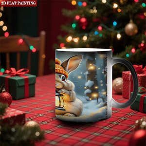 Frosted Black <b>Ceramic</b> <b>Mug</b> 11oz Heat Sensitive Color Changing Magic Drinking Cup - Product Image 2