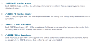Emulex Gen 6 Fibre Channel <span class=keywords><strong>HBAs</strong></span> LPe32000-M2 LPe32002-M2 LPe31000-M6 LPe31002-M6 - Product Image 4