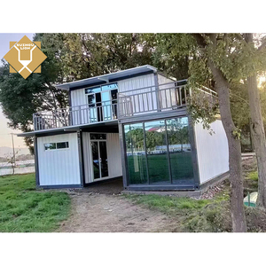 Maisons modulaires préfabriquées prêtes à l'emploi de 40 conteneurs de 20 pieds, 2 à 4 chambres, pour usage hôtelier, entrepôt ou villa - Product Image 2