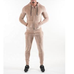 ชุดวอร์มสำหรับผู้ชายชุดออกกำลังกายแขนยาวผ้าคอตตอนพร้อมกระเป๋าจิงโจ้สำหรับฤดูหนาวออกแบบโลโก้ได้ตามต้องการ - Product Image 1