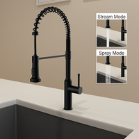 Chrome mitigeur robinet de cuisine évier mitigeur pulvérisateur en laiton avec robinet de cuisine rétractable mélangeur d'eau chaude froide poli