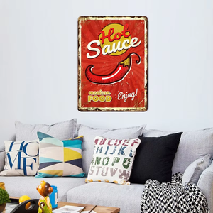 Cartel de hojalata Retro Vintage personalizado, cartel de pared de Metal antiguo con logotipo impreso UV para el hogar, Bar, hombre, cueva, artista, recuerdo pintado - Product Image 3