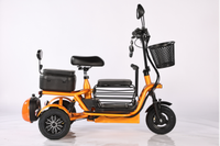 Tricycle électrique pliable portable YR-FB Mini à 3 roues, batterie au lithium 400W, moteur à moyeu arrière, capacité de 200 kg pour personnes âgées et enfants