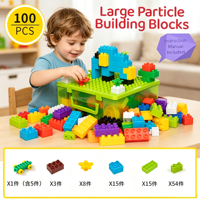 100 pièces de blocs de construction en ABS pour enfants, puzzle DIY, Rome, jouet éducatif pour les enfants de 2 à 4 ans et de 5 à 7 ans