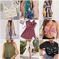 Lot de vêtements en stock, vente en gros, tops, maillots de bain, bikinis, robes assorties, vêtements en vrac pour femmes, lots de vêtements