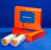 Emballage personnalisé pour restaurants : Boîte en papier pour Shawarma, Doner Kebab, Plats à emporter, Fast-food, Burger, Frites, Poulet, Hot-dog