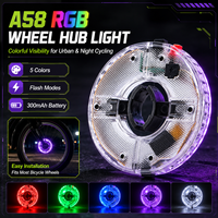 LED-Fahrradnabenlicht 150LM 5-Farben-Blinklicht 300mAh Bewegungsaktiviert IP44 Wasserdicht für Pendler-Radfahren